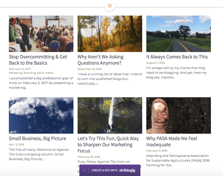a blog built on Strikingly with many blog posts published on it a blog built on Strikingly with many blog posts published on it